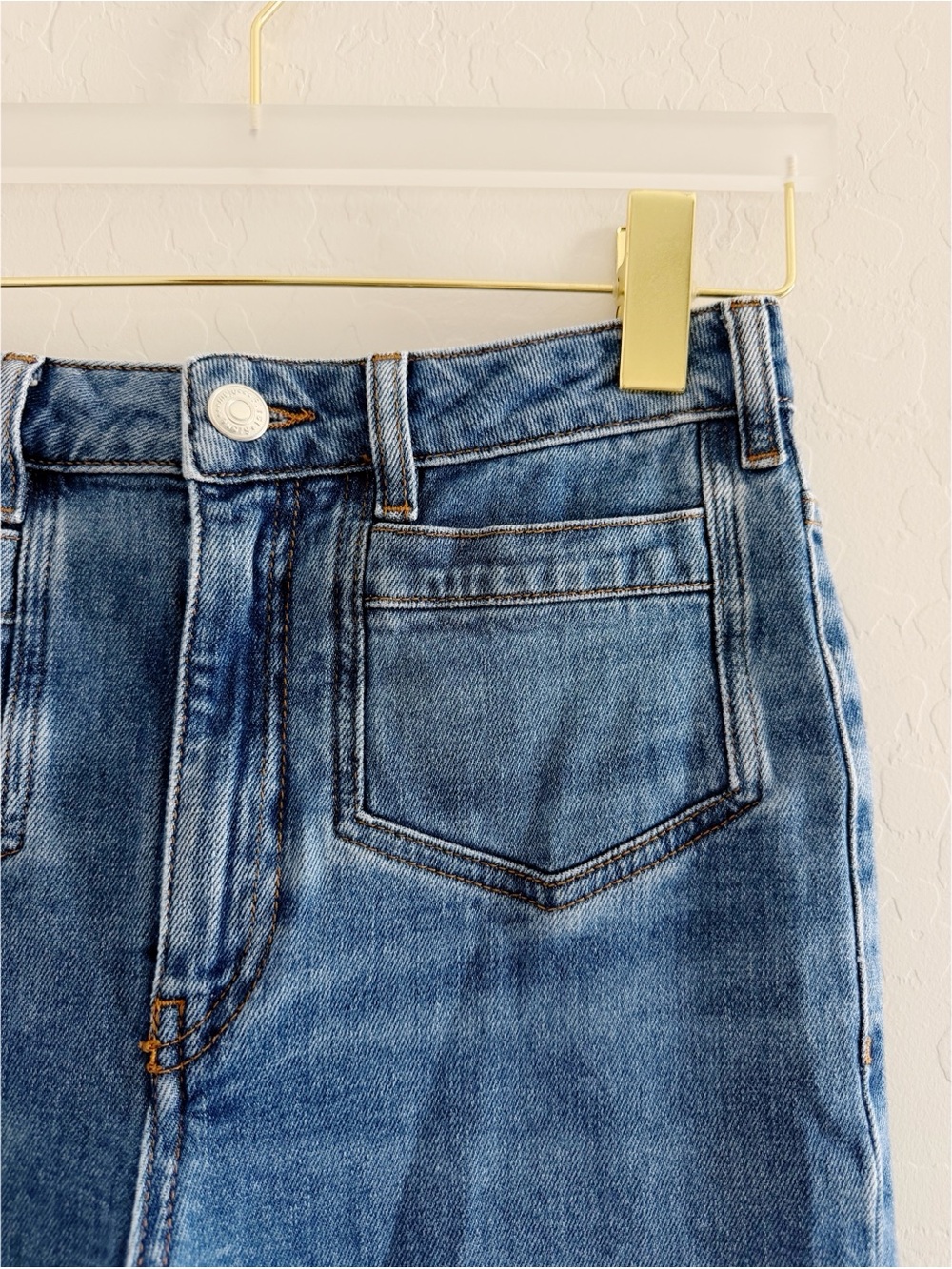 Maje Papala High Rise Ankle Flare Jeans with Front Patch Pockets Size 38/6 - Picture 11 of 16